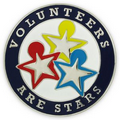 Volunteers are Stars Pin